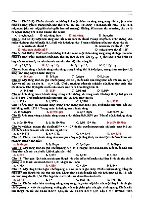 Câu hỏi trắc nghiệm luyện tập chương 5 Vật lí lớp 12 (Kèm đáp án)